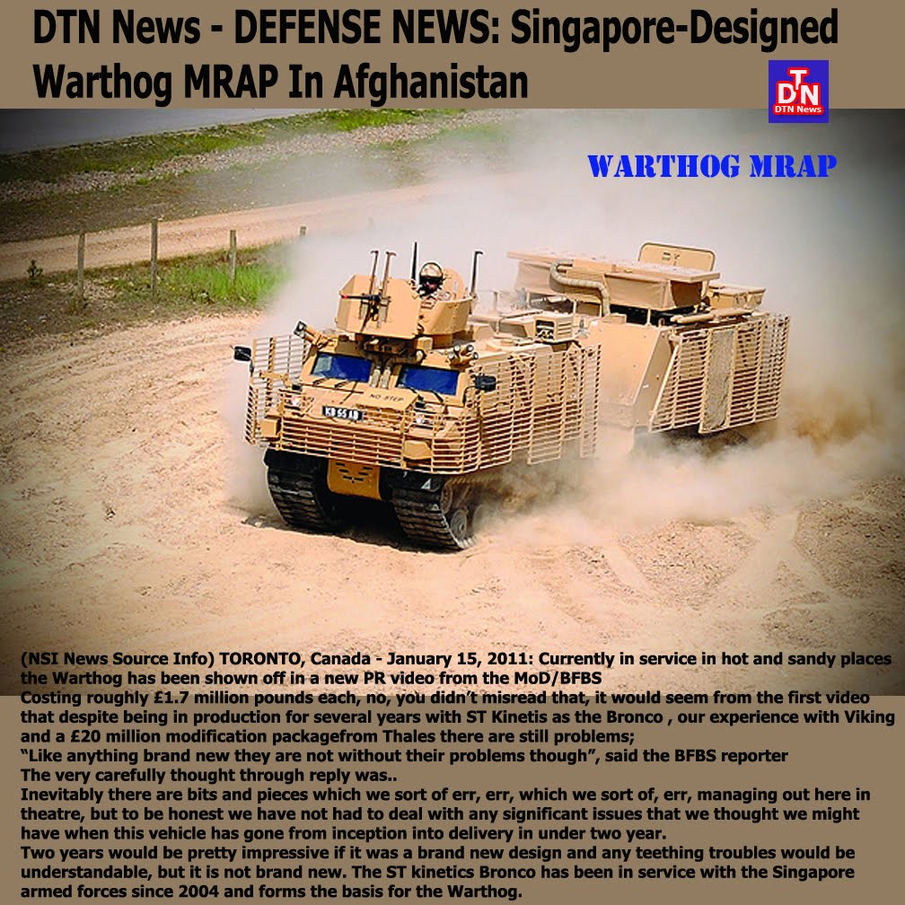 Pictures of The Day: DTN News - DEFENSE NEWS: Singapore-Designed