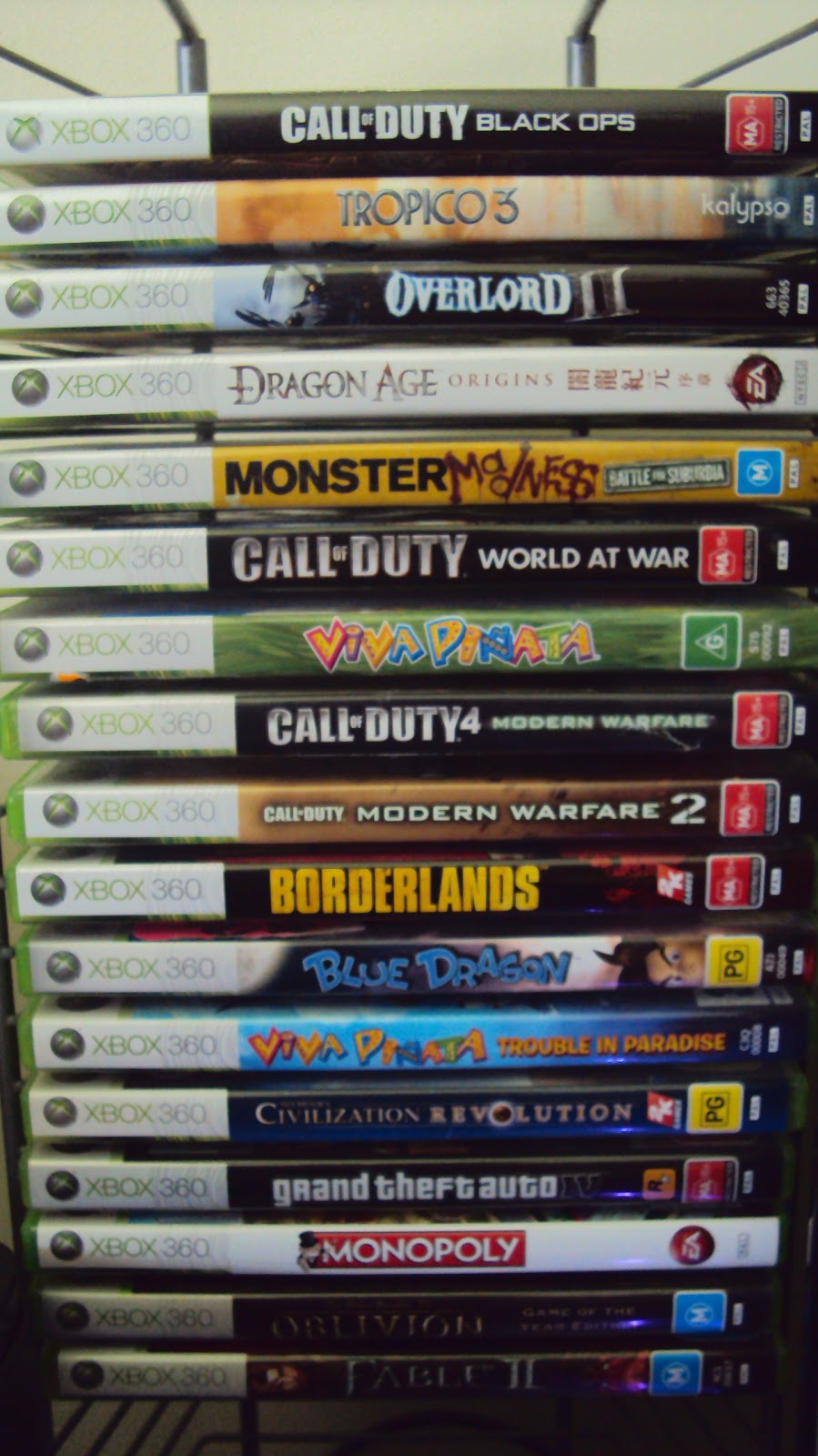 Nails and Noobs Some of my xbox 360 games.