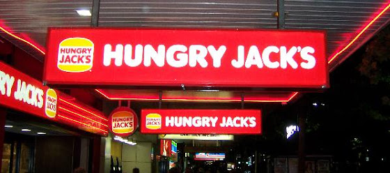 Así se ve el Hungru Jack's en Australia, lo que viene siendo el Burger king en América
