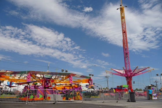 Así se veía el parque de diversiones ya armado en Melbourne