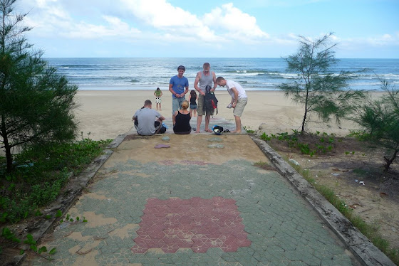 Acá estamos en la playa