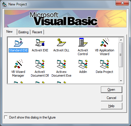 Windows 7 Visual Basic