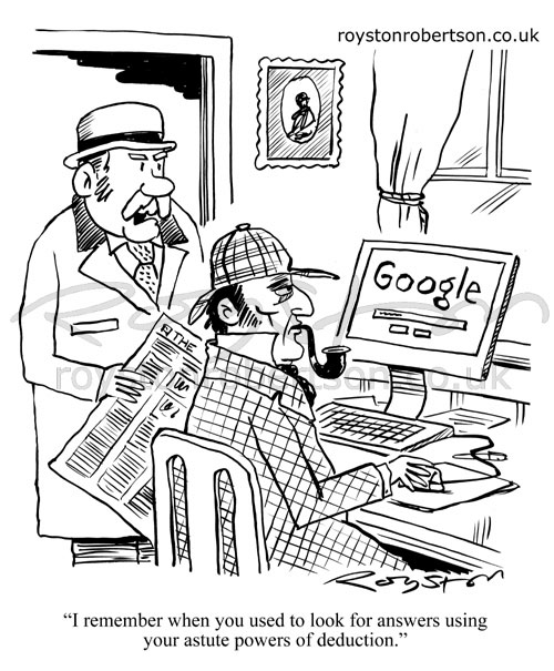 Royston Cartoons: Not Yet Sold: Sherlock Holmes cartoon