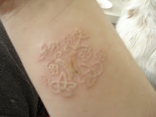 Nice Quality White Ink Tattoo