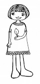 girl with healing leaf