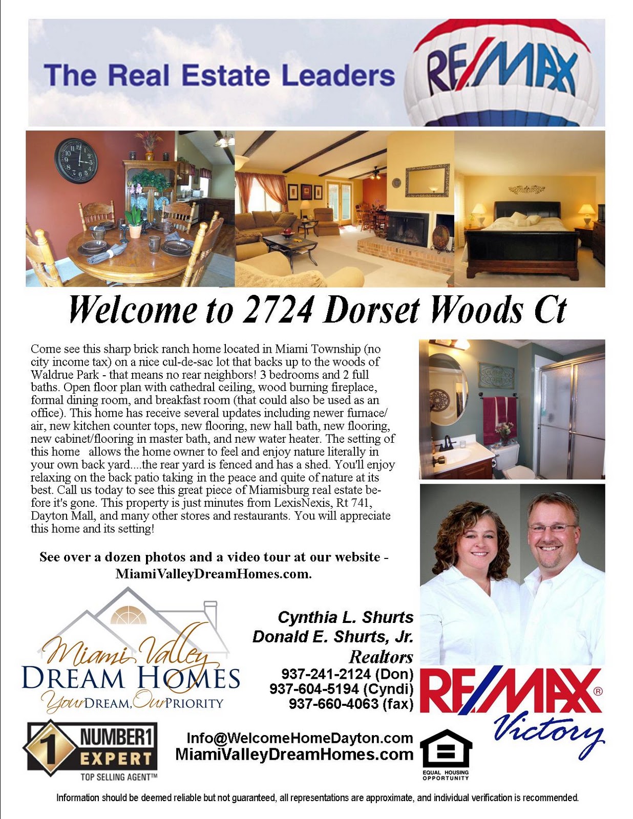 Property Flyer For Dayton Homes For Sale Home, Dayton To Keller Williams