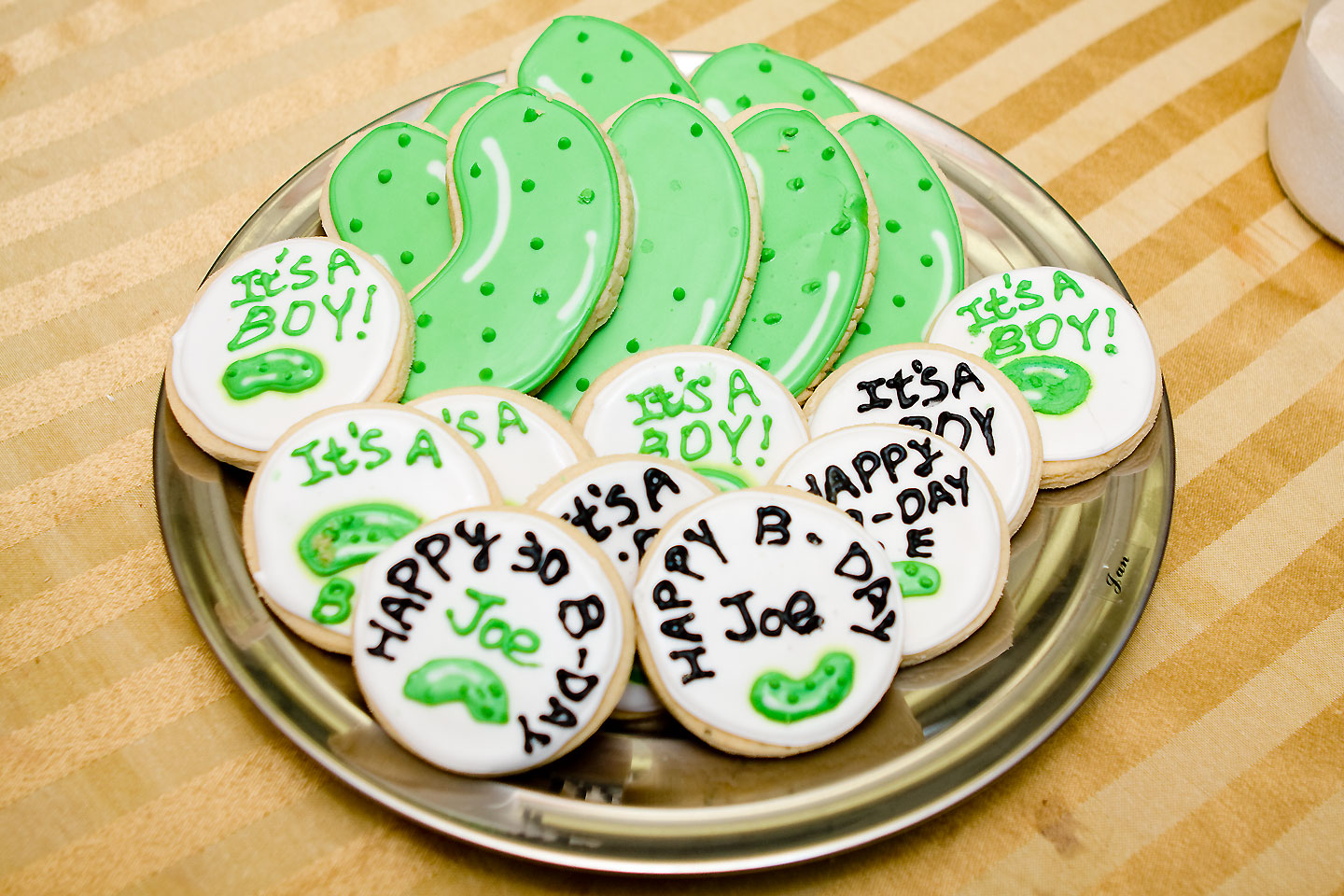 Cakes By J.Lin Birthday Pickle Cake and Cookies