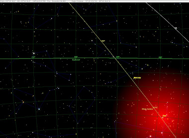 Fomalhaut Setting after Sunset a Week befor the winter solstice.