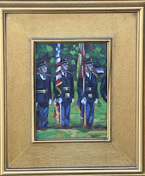 "Color guard" 6x8 oiil on canvasboard SOLD