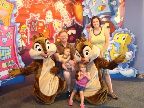 mommy, daddy, delaney & lila at disneyworld