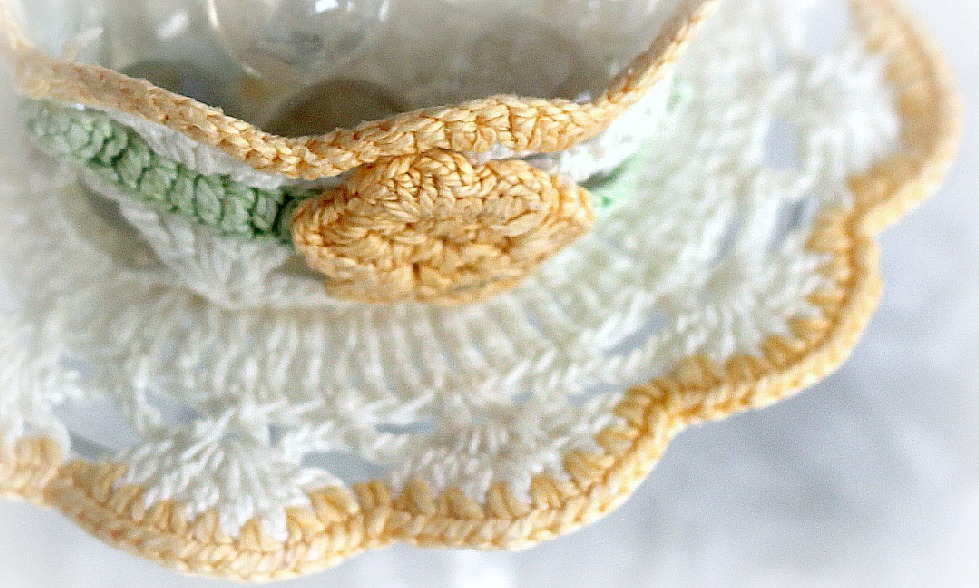 From the Linen Chest Crocheted Teacup & Saucer Grateful Prayer