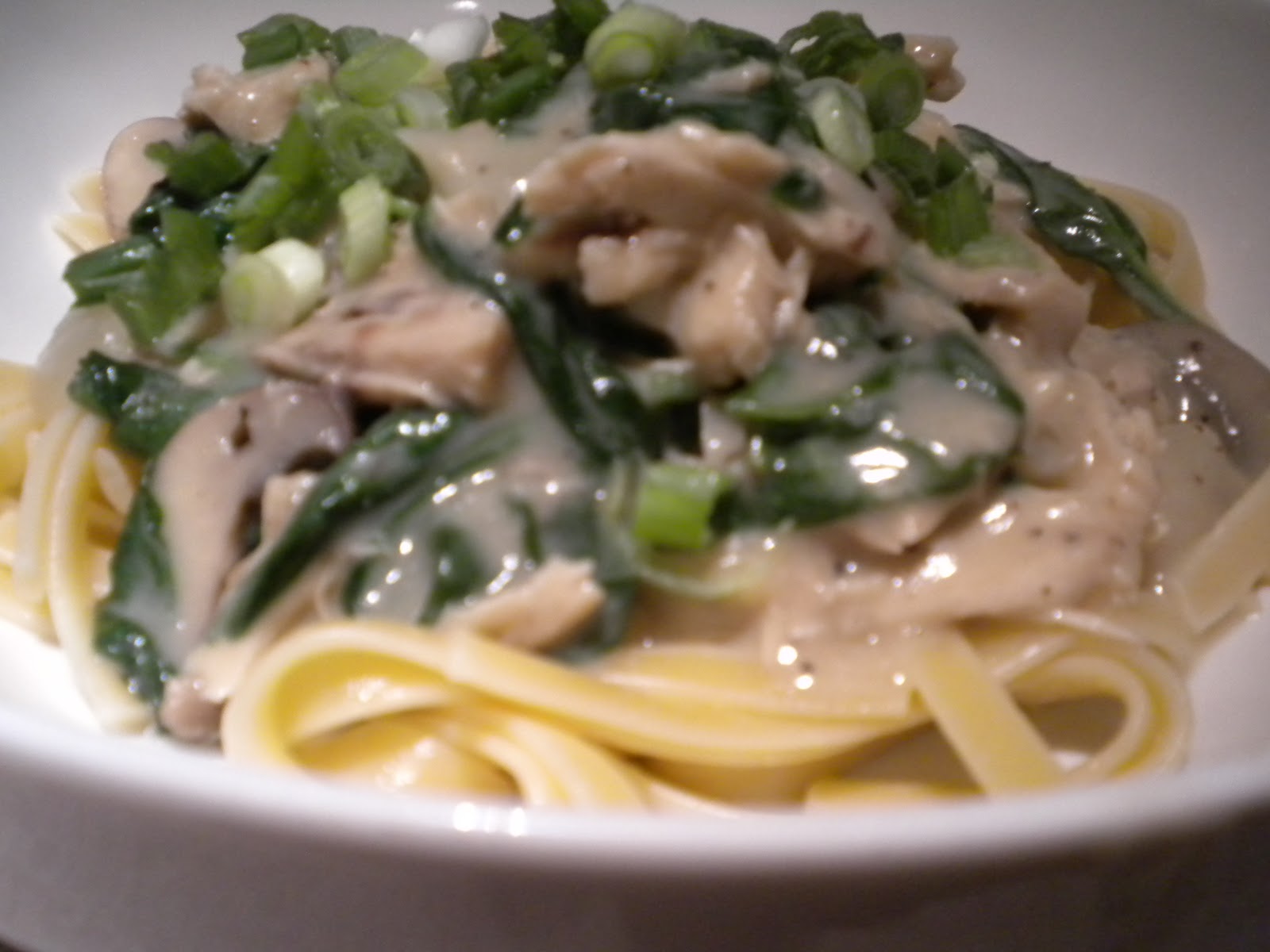 In My Kitchen Chicken, Mushroom, Spinach Alfredo