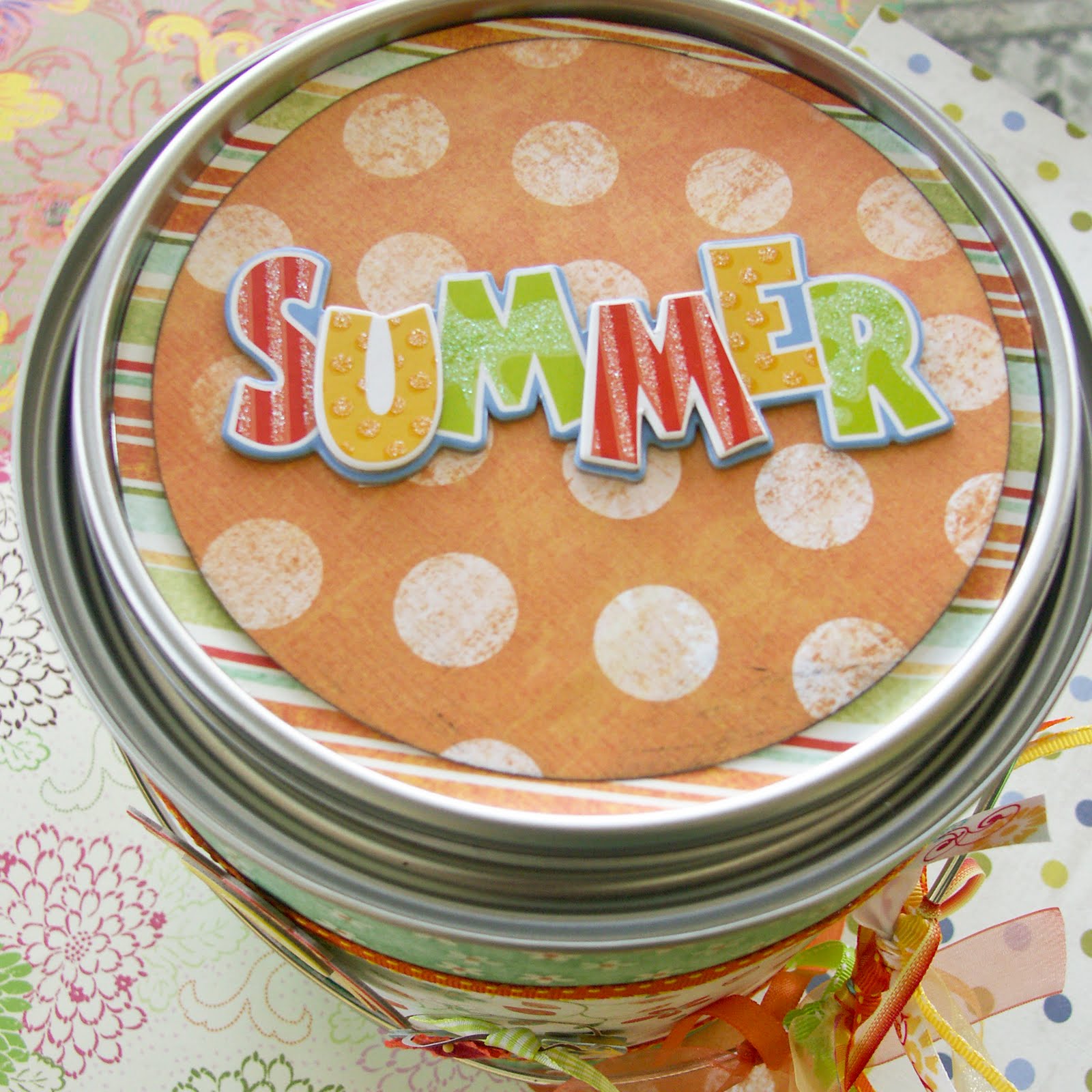 PrettyinPosies: Teacher Summer Themed Gift Can