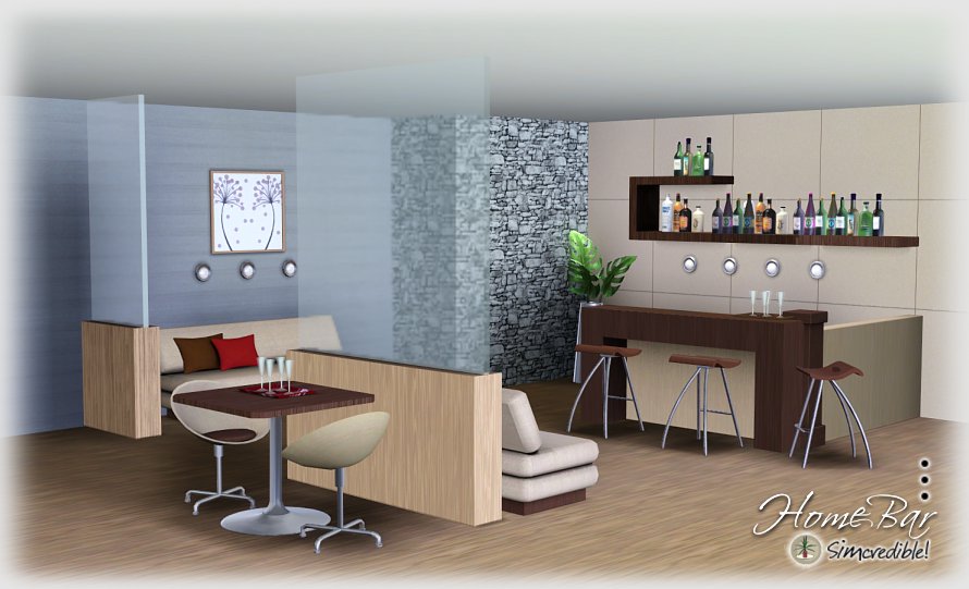 My Sims 3 Blog Home Bar Set Part 2 by Simcredible Designs