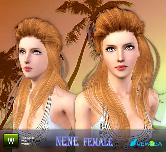 Newsea Nene Female Hairstyle+Big Flower accessory Newsea Nene Female Hairstyle+Big Flower accessory