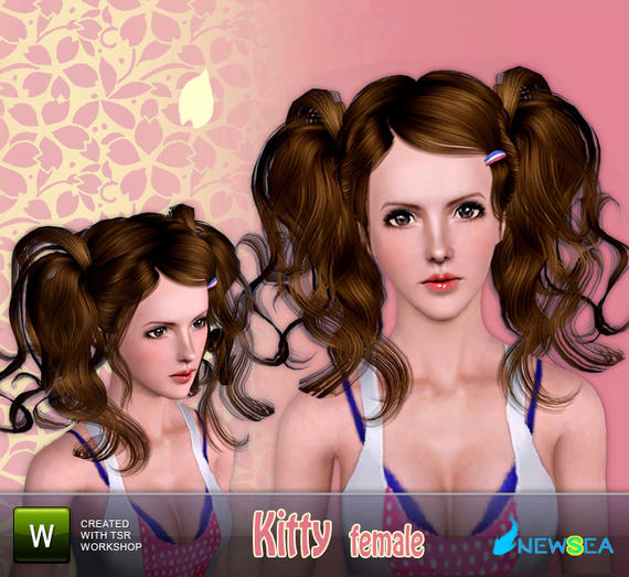 Newsea Kitty Female Hairstyle. Download at The Sims Resource - Subscriber