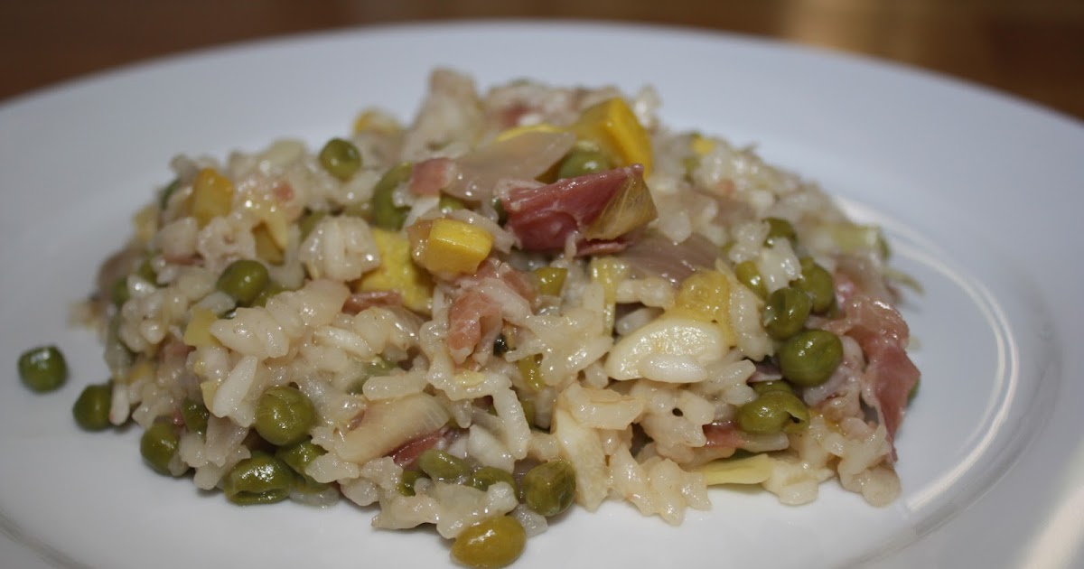 Chow and Chatter Pancetta, Leek and Pea Risotto