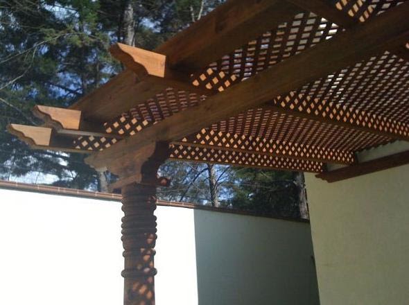 ,: Pérgola de Celosía Cerrada Dependiente