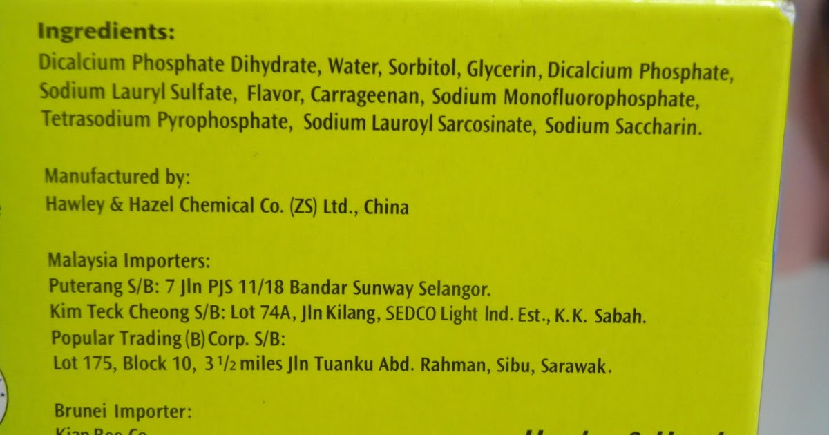 toothpaste chemical formula whats the chemical name of