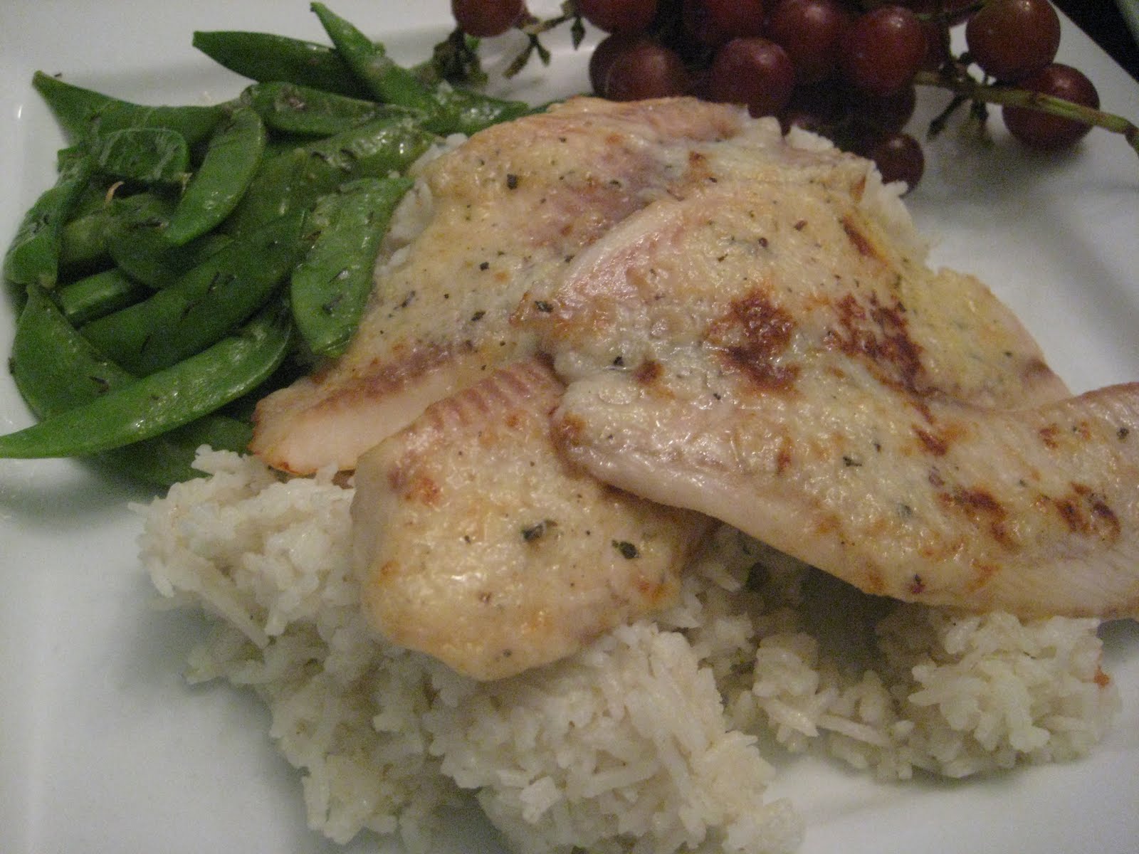 yum. Broiled Tilapia Parmesan