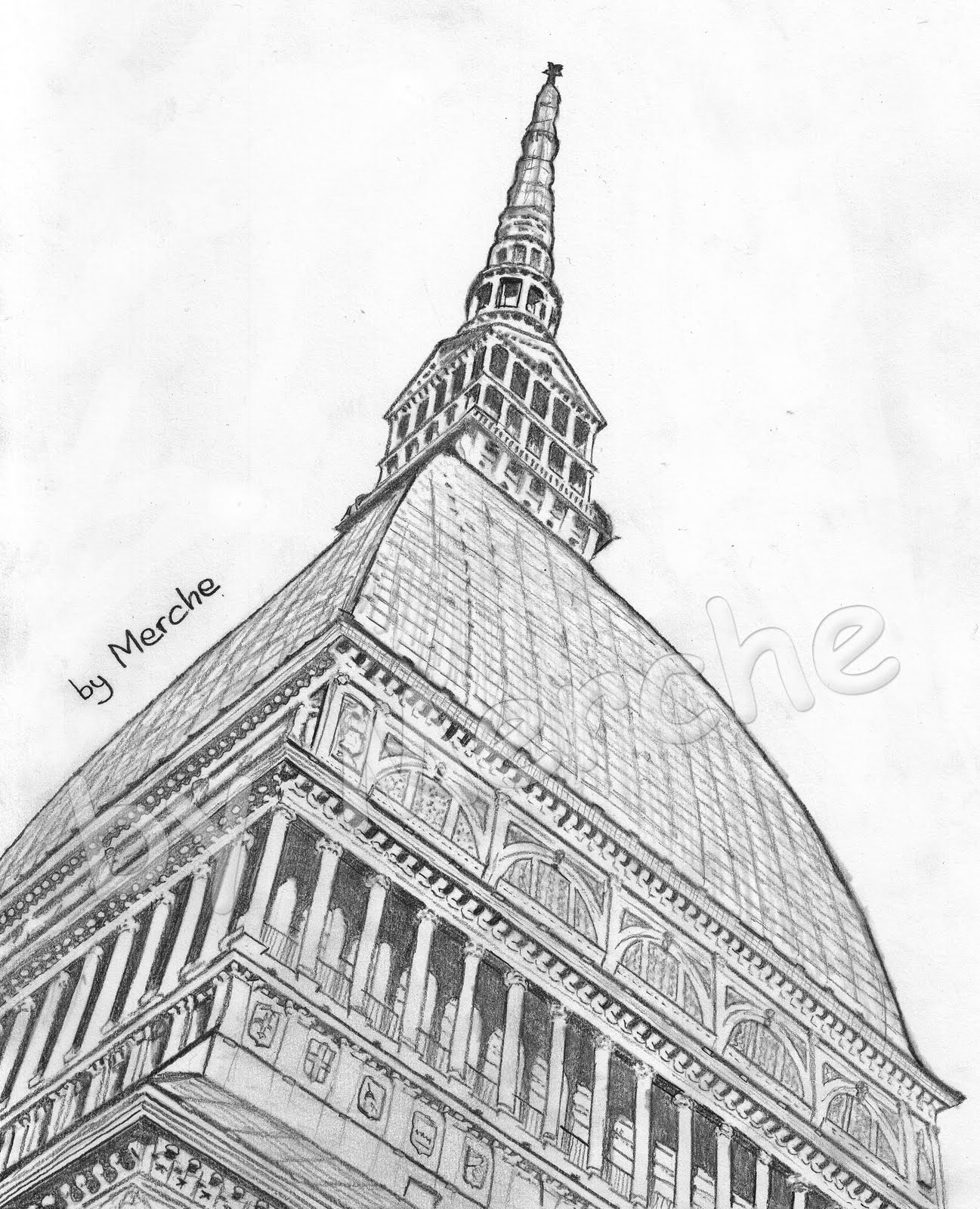 Los dibujos de Merche: La Mole Antonelliana