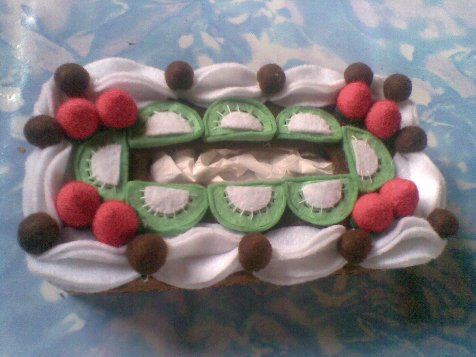 kreasi kain flanel ku tempat tisu kotak