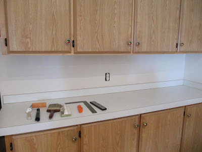 White Tin Backsplash