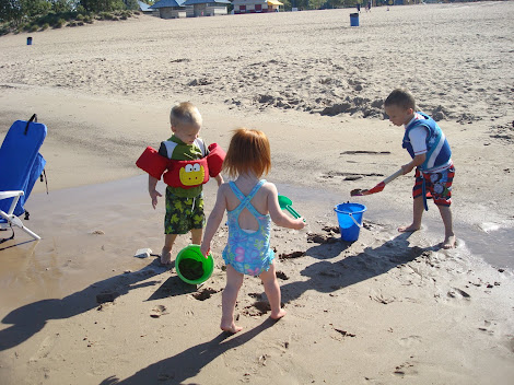 Having fun on the beach with Sophie!