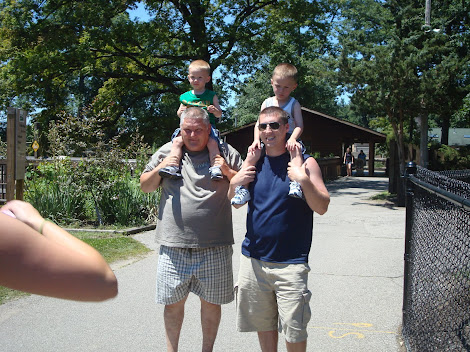 Papa, Daddy and boys at zoo