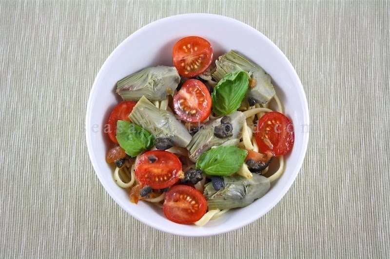 Linguine With Artichoke Hearts And Olives