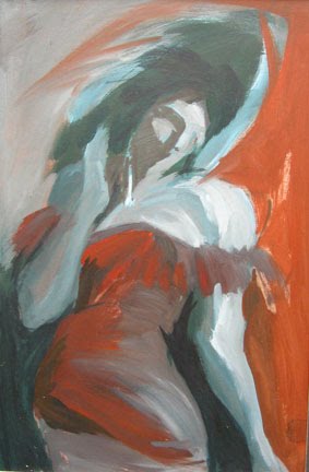 15 min gesture painting, acrylic on board