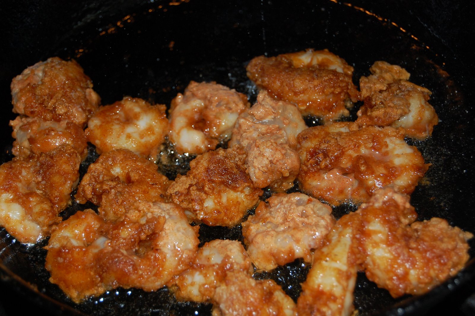 Buffalo Shrimp Salad with low fat Blue Cheese Dressing