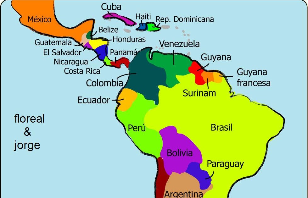 Mapa Latinoamerica Paises - SEONegativo.com