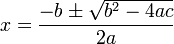 quadratic formula