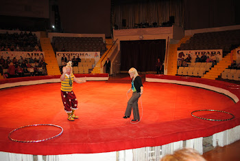 Mom jumping rope at the Circus