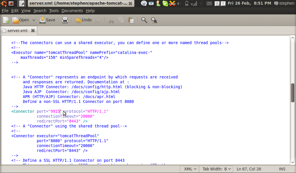 TOMCAT 6 SSL SERVER.XML