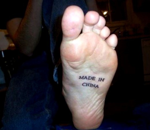 onde eu fui fabricado tatoo biizarra,made in china