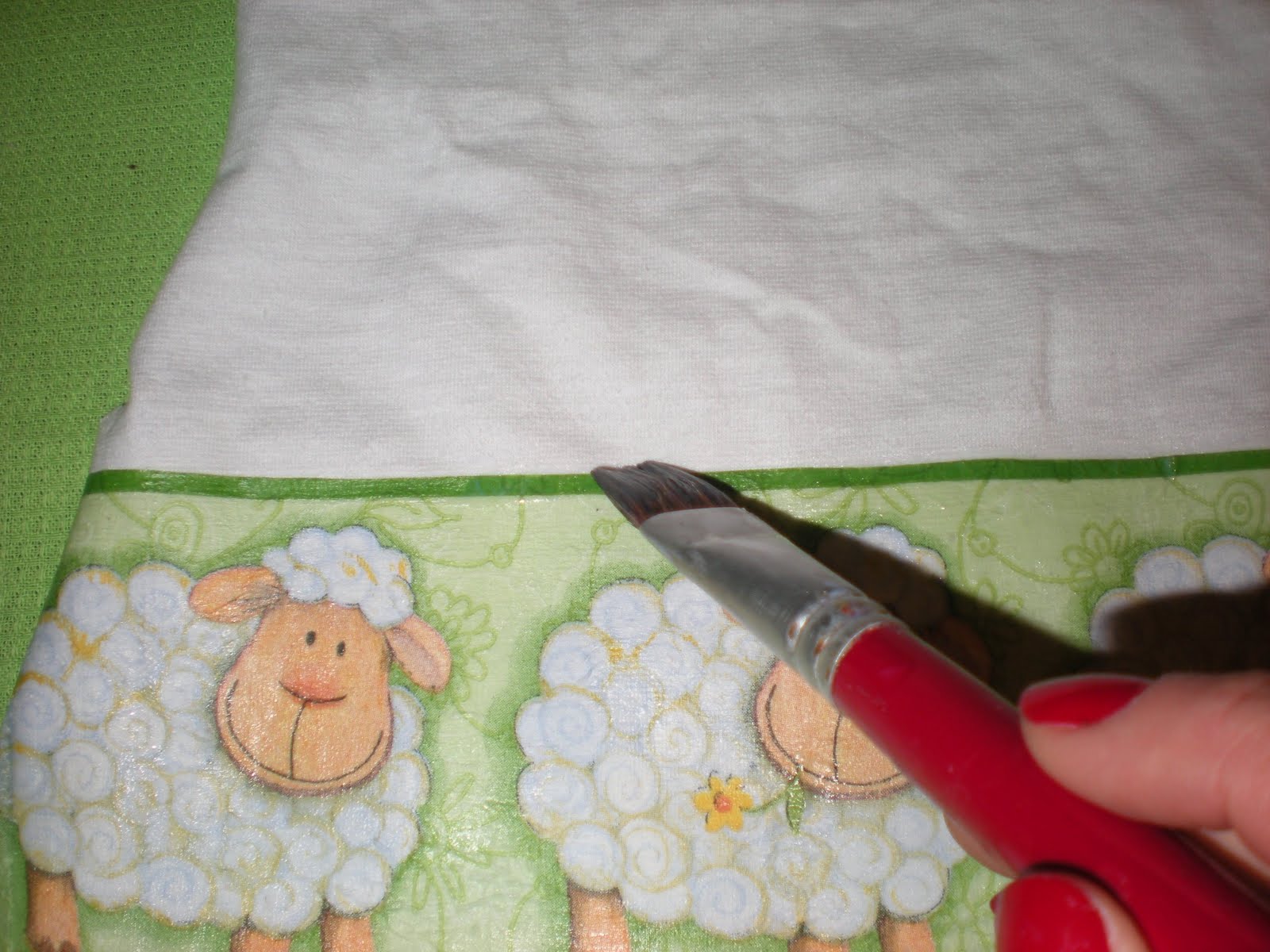 Lily Bird Studio's blog Tutorial Decoupage on fabric