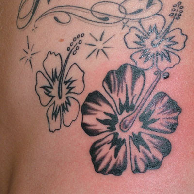 Hawaiian Flower Tattoo Sleeve. hawaiian flower tattoo designs