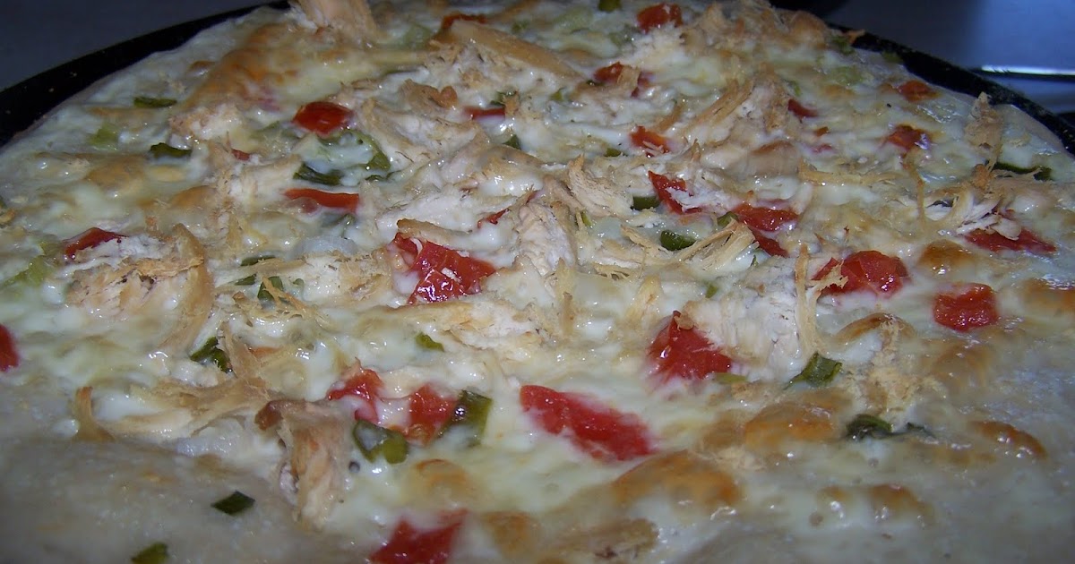 Dutch Oven Madness! Day 113 Garlic Alfredo Chicken Pizza