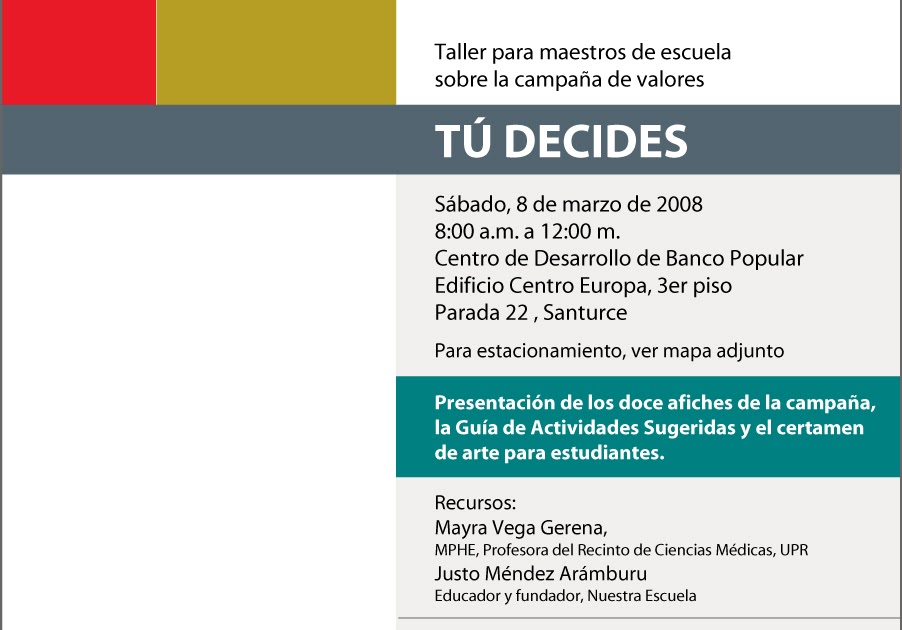 Maestros Bibliotecarios de Puerto Rico Taller para maestros auspiciado