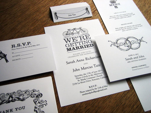 This black and white printable Wedding Invitation Kit contains an editable