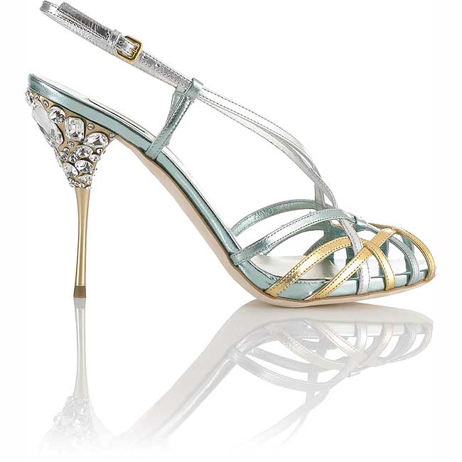 Silwer Long Heel strappy sandals silver. Silwer Long Heel