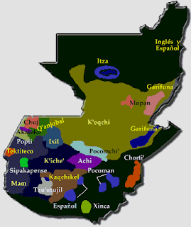 Belize Linguistic Map of Guatemala