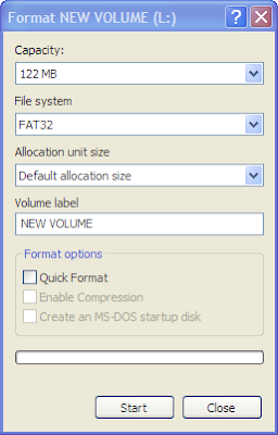 formatting memory card