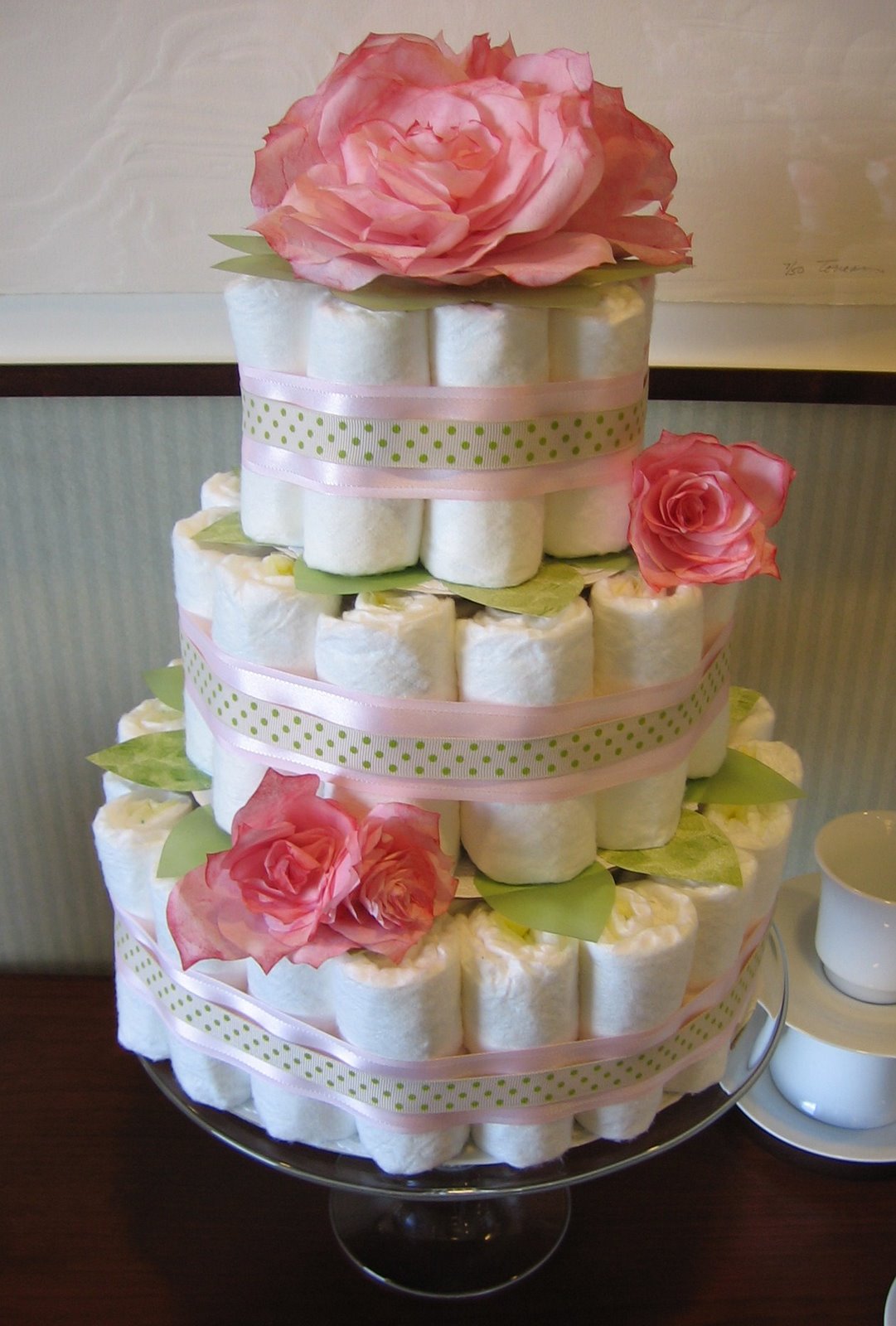 Diaper Cakes From Creatif Mother Diaper Cakes with Flower