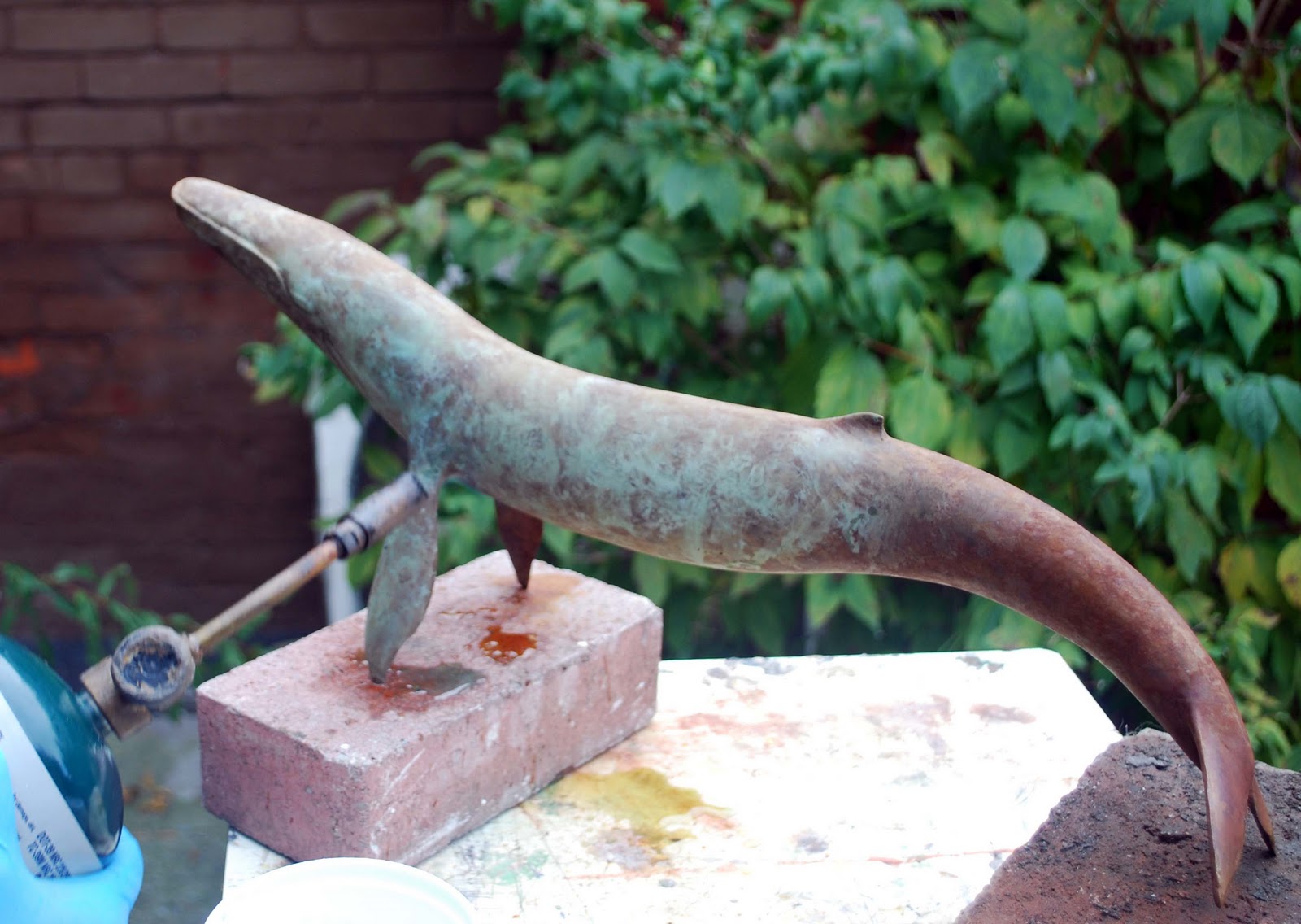 SparrowAvenue Bronze Whale Patina