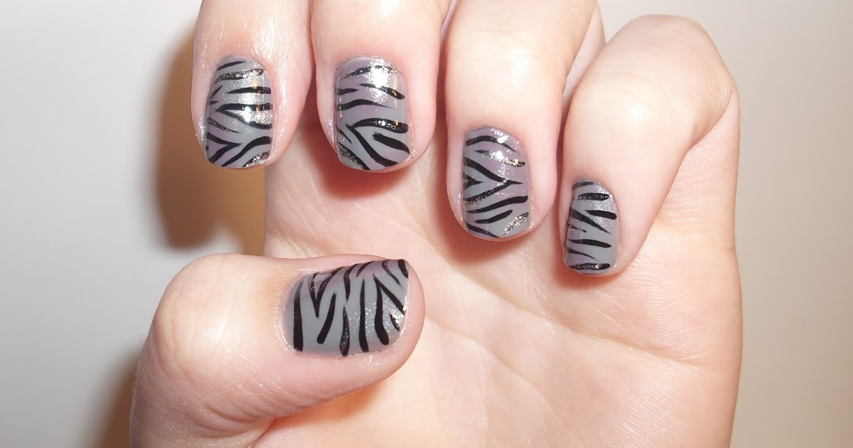 5. Gray and White Striped Nail Art - wide 4