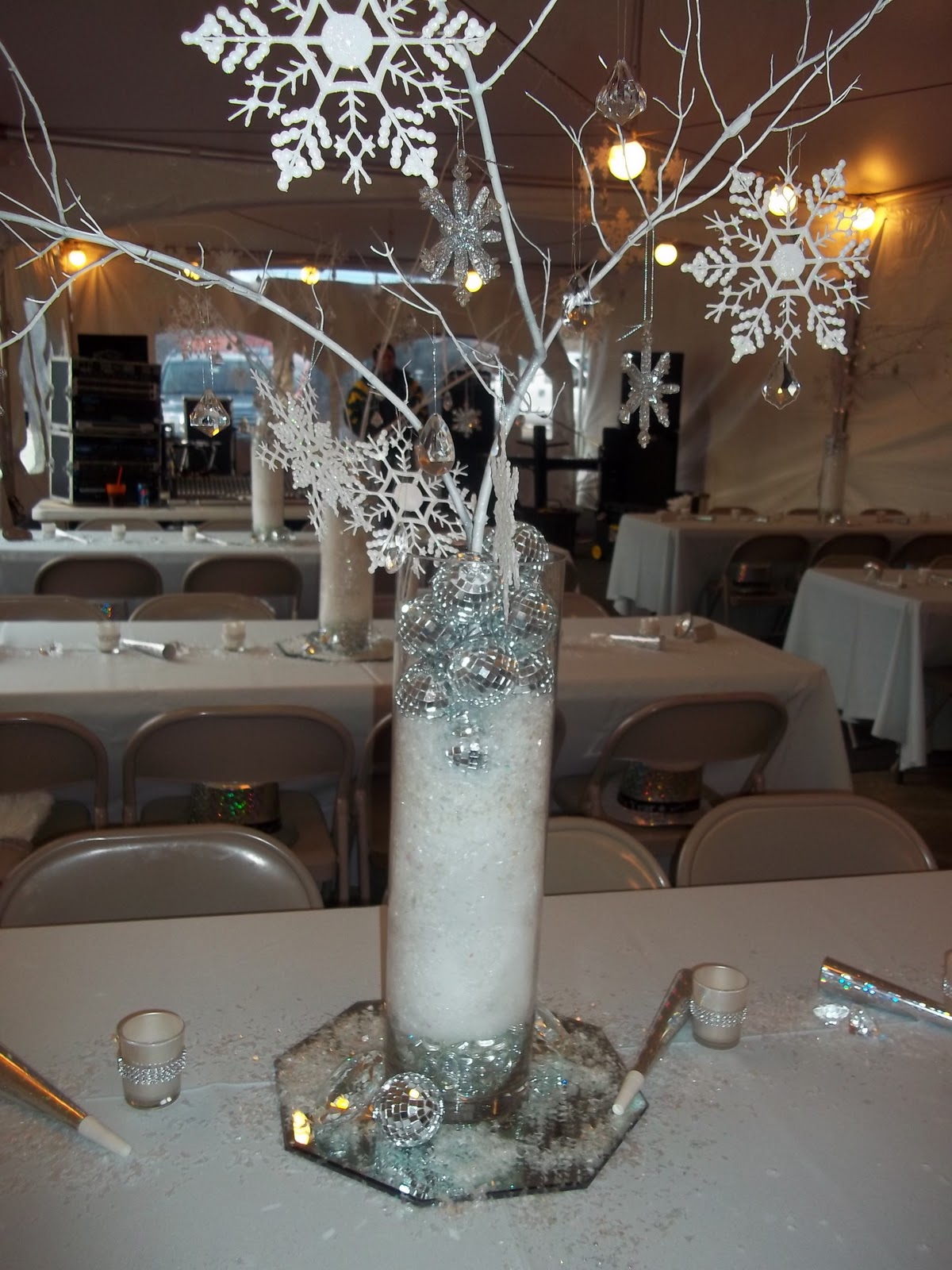 The Posh Pixie Snow and Crystal Centerpiece