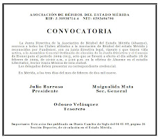 CONVOCATORIA A ELECCIONES JUNTA DIRECTIVA 2009-2013